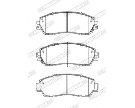 Brake pad set, disc brake FDB4620 Ferodo