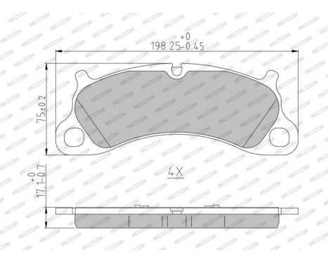 Brake pad set, disc brake FDB4664 Ferodo, Image 3