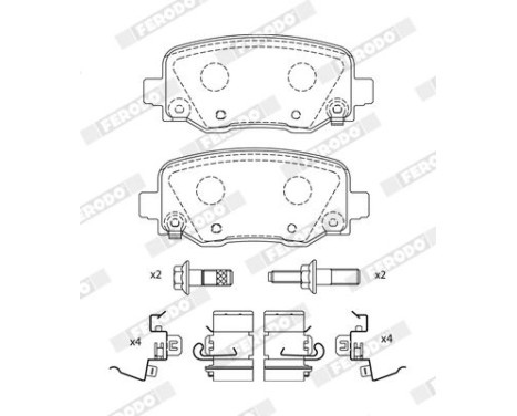 Brake pad set, disc brake FDB4883 Ferodo, Image 2