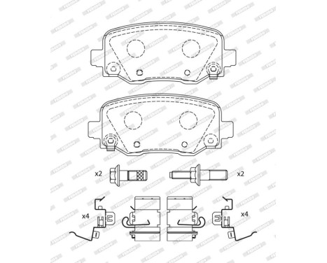 Brake pad set, disc brake FDB4883 Ferodo, Image 2