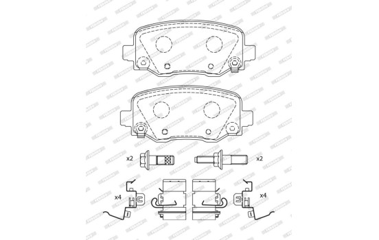 Brake pad set, disc brake FDB4883 Ferodo, Image 2