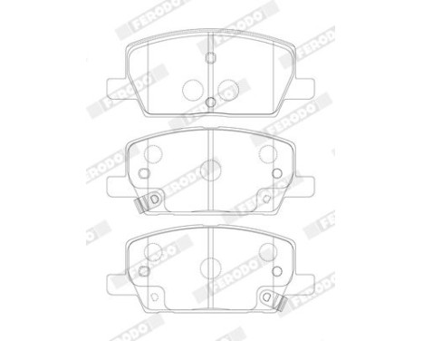 Brake pad set, disc brake FDB4914 Ferodo