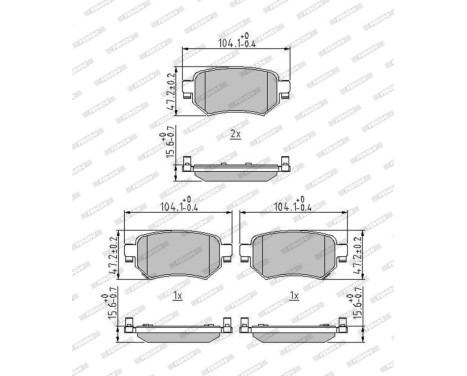 Brake pad set, disc brake FDB4944 Ferodo, Image 2