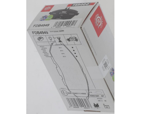 Brake pad set, disc brake FDB4949 Ferodo, Image 5