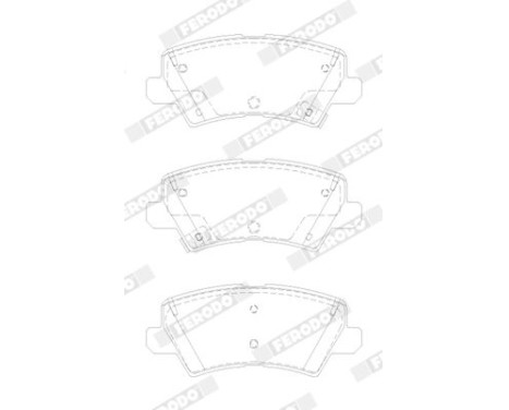 Brake pad set, disc brake FDB5036 Ferodo