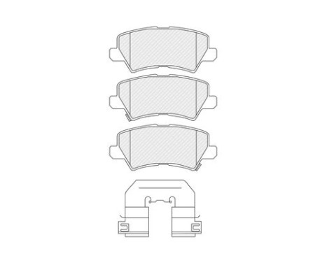 Brake pad set, disc brake FDB5036 Ferodo
