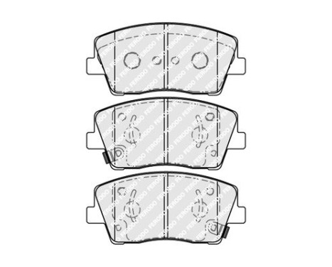 Brake pad set, disc brake FDB5044 Ferodo