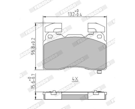 Brake pad set, disc brake FDB5058 Ferodo, Image 2