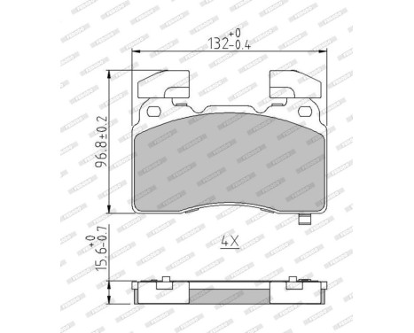 Brake pad set, disc brake FDB5058 Ferodo, Image 3