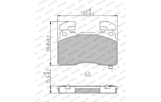 Brake pad set, disc brake FDB5058 Ferodo, Image 3