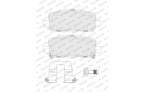 Brake pad set, disc brake FDB5102 Ferodo, Image 2