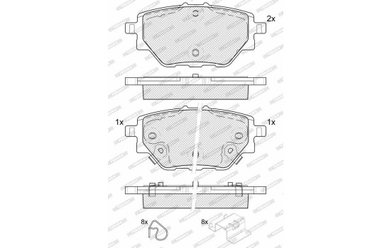 Brake pad set, disc brake FDB5125 Ferodo