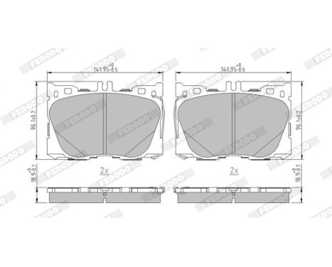 Brake pad set, disc brake FDB5149 Ferodo