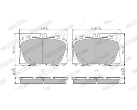 Brake pad set, disc brake FDB5149 Ferodo, Image 2