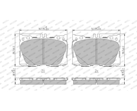 Brake pad set, disc brake FDB5149 Ferodo, Image 3