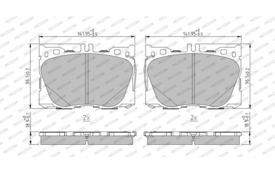 Brake pad set, disc brake FDB5149 Ferodo, Image 3