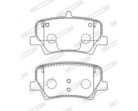Brake pad set, disc brake FDB5157 Ferodo