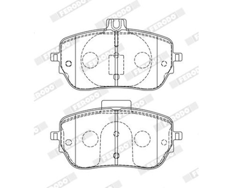 Brake pad set, disc brake FDB5180 Ferodo