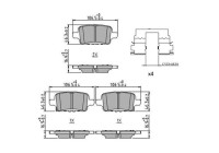 Brake pad set, disc brake FDB5193 Ferodo