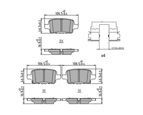 Brake pad set, disc brake FDB5193 Ferodo, Image 2