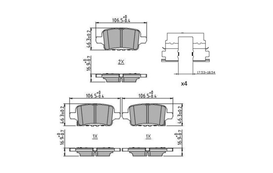 Brake pad set, disc brake FDB5193 Ferodo, Image 2