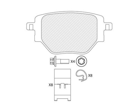 Brake pad set, disc brake FDB5196 Ferodo, Image 2