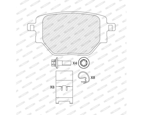 Brake pad set, disc brake FDB5196 Ferodo, Image 2