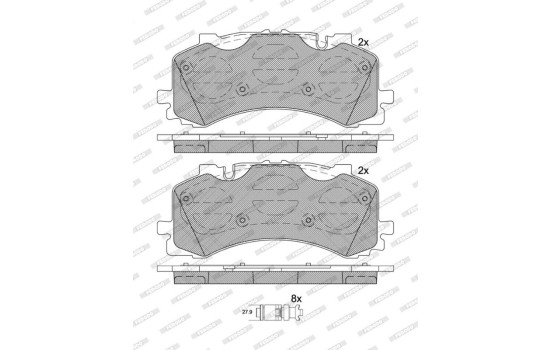Brake pad set, disc brake FDB5200 Ferodo, Image 3