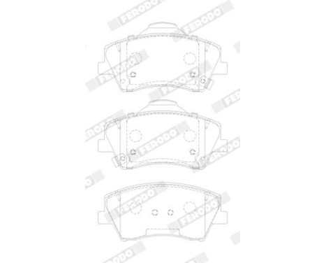 Brake pad set, disc brake FDB5205 Ferodo, Image 2