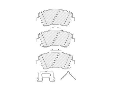 Brake pad set, disc brake FDB5205 Ferodo, Image 2