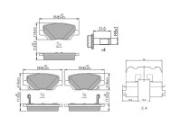 Brake pad set, disc brake FDB5212 Ferodo