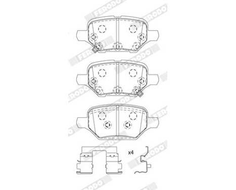 Brake pad set, disc brake FDB5215 Ferodo, Image 2