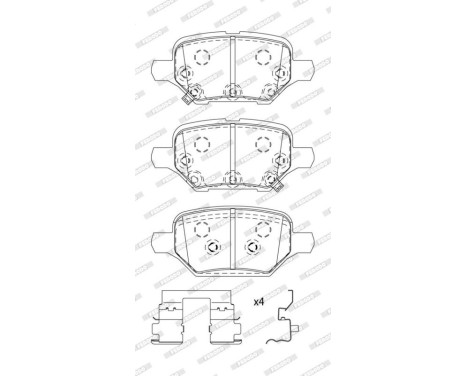 Brake pad set, disc brake FDB5215 Ferodo, Image 2