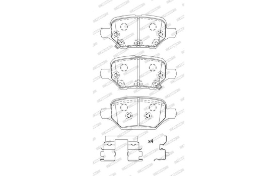 Brake pad set, disc brake FDB5215 Ferodo, Image 2
