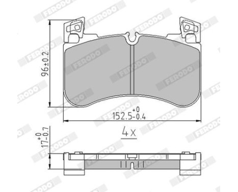 Brake pad set, disc brake FDB5220 Ferodo, Image 3