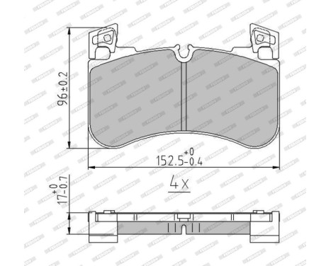 Brake pad set, disc brake FDB5220 Ferodo, Image 3