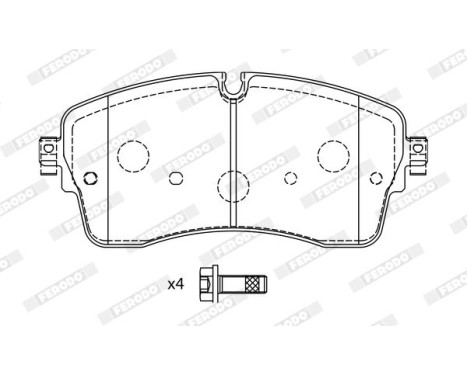 Brake pad set, disc brake FDB5221 Ferodo, Image 2