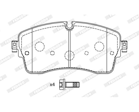 Brake pad set, disc brake FDB5221 Ferodo, Image 2