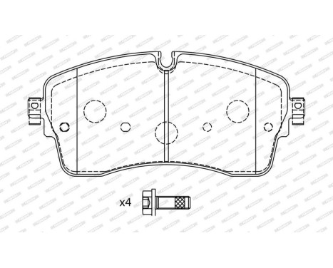 Brake pad set, disc brake FDB5221 Ferodo, Image 2