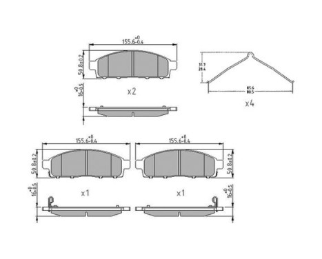 Brake pad set, disc brake FDB5226 Ferodo, Image 2