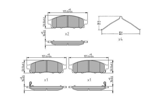 Brake pad set, disc brake FDB5226 Ferodo, Image 2