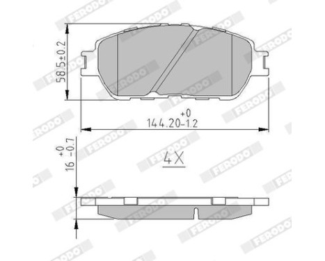 Brake pad set, disc brake FDB5232 Ferodo, Image 2