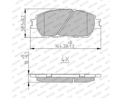 Brake pad set, disc brake FDB5232 Ferodo, Image 2