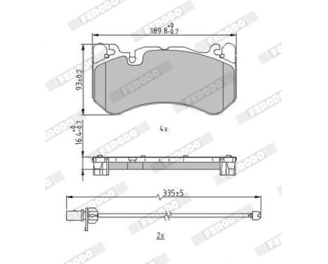 Brake pad set, disc brake FDB5233 Ferodo, Image 2