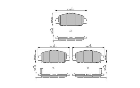 Brake pad set, disc brake FDB5234 Ferodo, Image 2