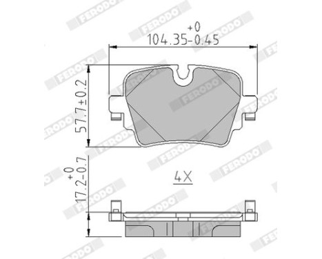 Brake pad set, disc brake FDB5235 Ferodo, Image 2