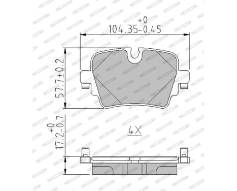 Brake pad set, disc brake FDB5235 Ferodo, Image 2
