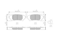Brake pad set, disc brake FDB5237 Ferodo
