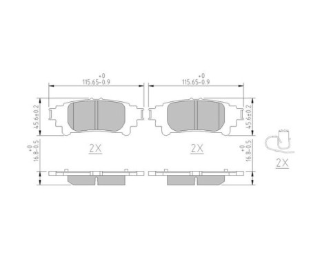 Brake pad set, disc brake FDB5237 Ferodo, Image 2