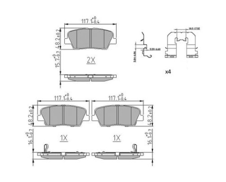 Brake pad set, disc brake FDB5238 Ferodo, Image 2